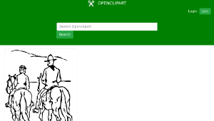openclipart圖庫：riding away縮圖