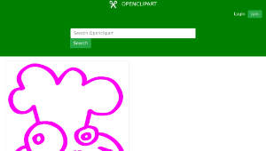 openclipart圖庫：Pink Funny Cartoon Face縮圖