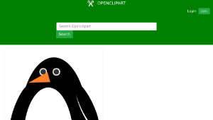 openclipart圖庫：Penguin (minimalist)縮圖