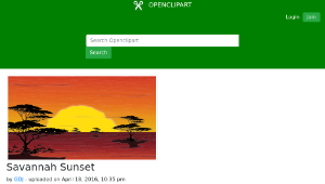 openclipart圖庫：Savannah Sunset-資源代表圖