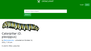 openclipart圖庫：Caterpillar (D. plexippus)縮圖