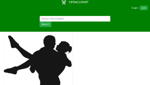 openclipart圖庫：Couple Silhouette 4縮圖