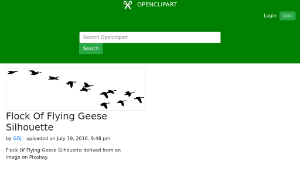 openclipart圖庫：Flock Of Flying Geese Silhouette-資源代表圖