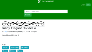 openclipart圖庫：Fancy Elegant Divider 4-資源代表圖