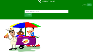 openclipart圖庫：CARRINHO DE HOT DOG-資源代表圖