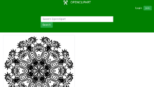 openclipart圖庫：Floral Flourish Motif Design縮圖