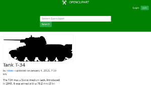 openclipart圖庫：Tank T-34