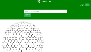 openclipart圖庫：Hexagonal Grid Sphere縮圖