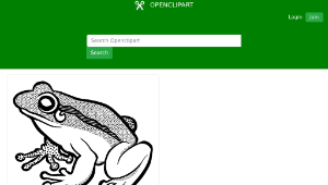 openclipart圖庫：frog - lineart-資源代表圖
