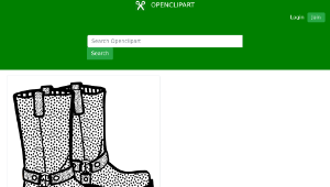 openclipart圖庫：boots - lineart縮圖