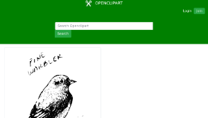 openclipart圖庫：Pine Warbler Bird縮圖