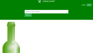 openclipart圖庫：empty green bottle縮圖