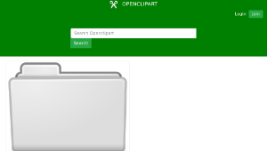 openclipart圖庫：White File Folder Icon縮圖