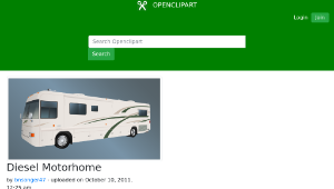 openclipart圖庫：Diesel Motorhome縮圖