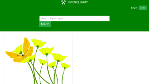 openclipart圖庫：butterfly on a button or-資源代表圖