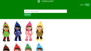 openclipart圖庫：WINTER KIDS縮圖