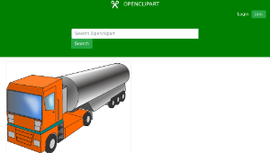 openclipart圖庫：Truck Cistern縮圖