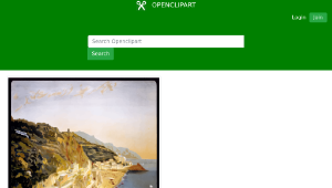 openclipart圖庫：Vintage Travel Poster Amalfi Italy縮圖