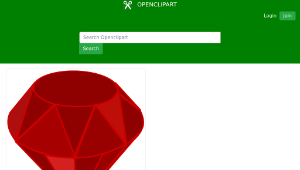 openclipart圖庫：Red ruby, no transparency, no shading, square area