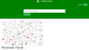 openclipart圖庫：Prismatic Floral Background No Black縮圖