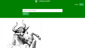 openclipart圖庫：Animal with Horns縮圖