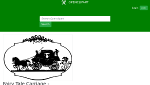 openclipart圖庫：Fairy Tale Carriage - Silhouette