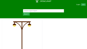 openclipart圖庫：Street Lamp Post- Light Post, two lights. -資源代表圖