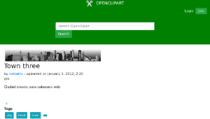 openclipart圖庫：Town three縮圖