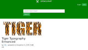 openclipart圖庫：Tiger Typography Enhanced