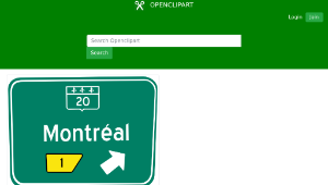 openclipart圖庫：Panneau sortie / traffic sign exit