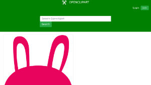 openclipart圖庫：Pink Bunny Icon縮圖