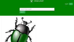 openclipart圖庫：stylized green beetle縮圖