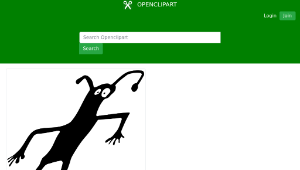 openclipart圖庫：Rock Art St. George Person縮圖