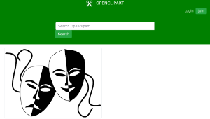 openclipart圖庫：Tragedy And Comedy Theater Masks縮圖