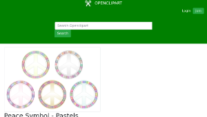 openclipart圖庫：Peace Symbol - Pastels-資源代表圖