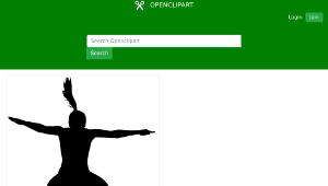 openclipart圖庫：Jumping Girl Silhouette-資源代表圖