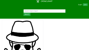openclipart圖庫：skull and hat縮圖