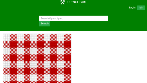openclipart圖庫：Checker Plaid Cloth Red White