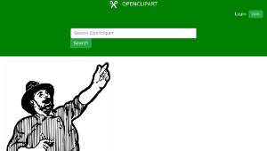 openclipart圖庫：Big Man in a Hat