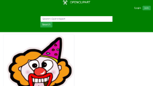 openclipart圖庫：Clown Face