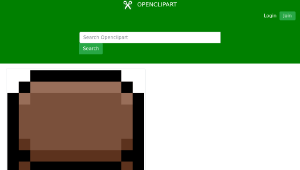 openclipart圖庫：Pixel Small Table