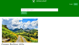 openclipart圖庫：Green Rolling Hills Landscape-資源代表圖