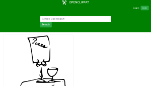 openclipart圖庫：pizza meue on table-資源代表圖