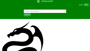 openclipart圖庫：Tribal Dragon 50縮圖