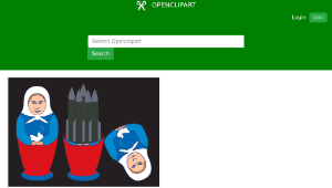 openclipart圖庫：Modern Russian Doll Matryoshka Putin縮圖
