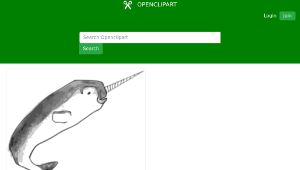 openclipart圖庫：Narwhal
