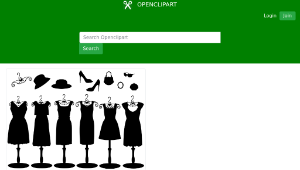 openclipart圖庫：Black Dresses And Accessories-資源代表圖