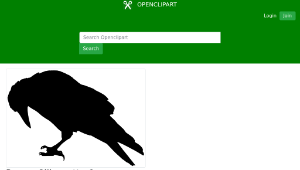 openclipart圖庫：Raven Silhouette 2縮圖