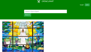 openclipart圖庫：Jesus Prayer Stained Glass Window