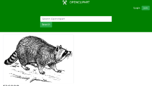 openclipart圖庫：racoon縮圖
